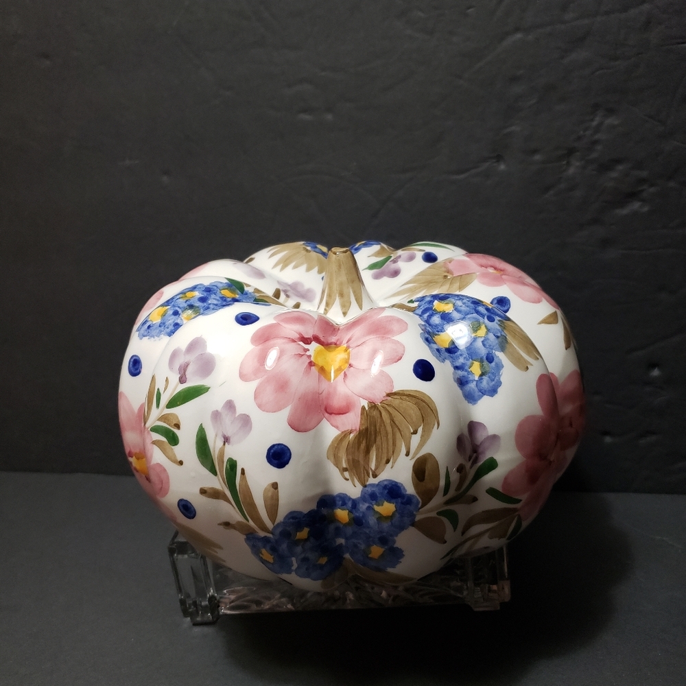 CERAMIC Pumpkin (Portugal) Art Pottery Harvest Fall Decor